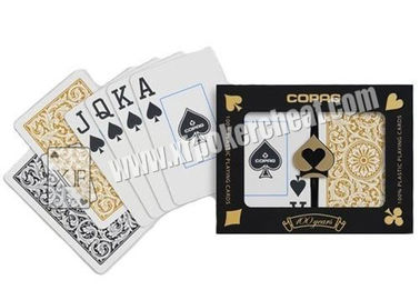 Brazil Copag Gold / Black 1546 Marked Poker Cards , Spy Playing Cards