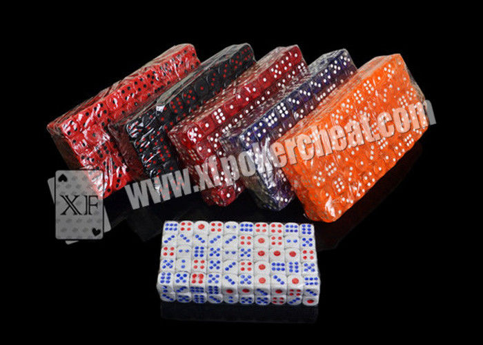 14mm Transparent Plastic Casino Magic Dice Set With Medicine Inside