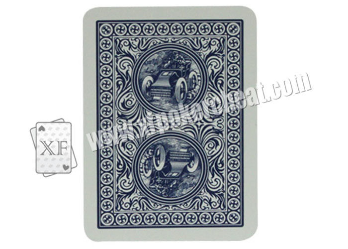 Golden Trophy Poker 100% Plastic Cheating Playing Cards Red / Blue Color