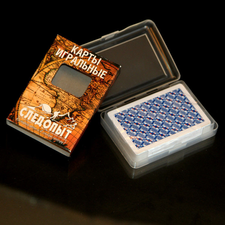 Russian Plastic Playing Cards / Gambling Props Bridge Size With 2 Small Index