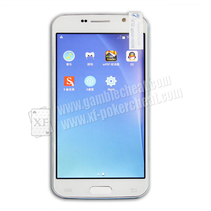 White Samsung S8 Mobile Phone Poker Cheat Device Marked Playing Cards Analyzer