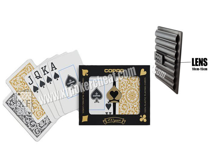 Brazil Copag 1546 Black Golden Plastic Jumbo Playing Cards For Casino Games