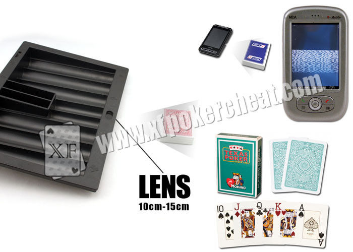 Black Plastic Poker Scanner Casino Chip Tray Camera Approved ISO9001