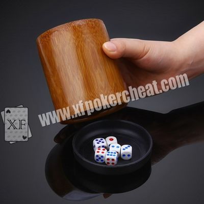 ISO9001 Perspective Dice Cup / Gambling Accessories Casino Magic Dice With 4h Battery